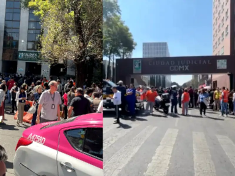 Amenaza de bomba desaloja edificios judiciales y corporativos en CDMX