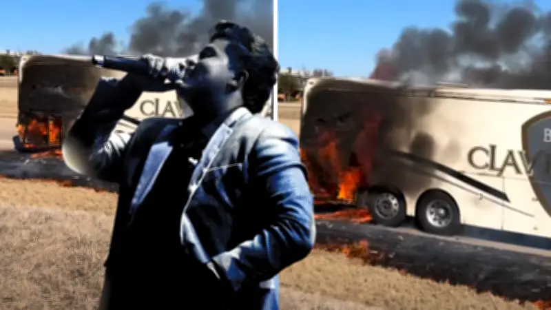 Banda Clave Nueva sufre accidente con camión incendiado; todos los integrantes están bien