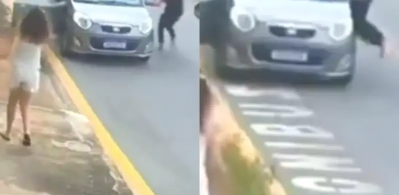 Barbero brasileño se lanza a auto en movimiento y rescata a dos niños en acto heroico