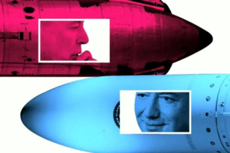 Bezos y Musk: La Nueva Carrera Espacial por la Luna entre Titanes de la Tecnología