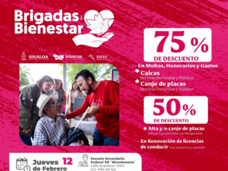 Brigadas del Bienestar en Mazatlán: Descuentos del 75% en Adeudos Vehiculares