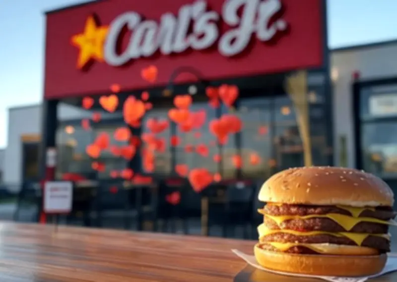 Carl's Jr. ofrecerá hamburguesas gratis por San Valentín con su promoción 'Burger de a beso'