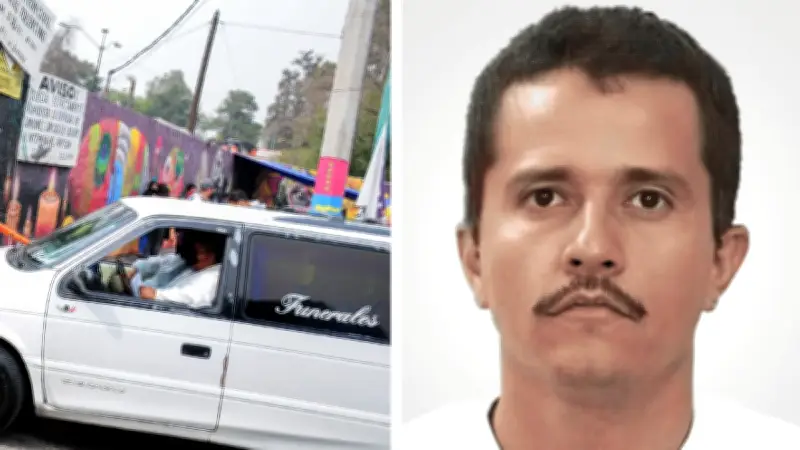 Carroza Fúnebre Llega al Centro Forense en CDMX por el Cuerpo del 'Mencho'