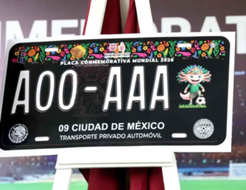 CDMX lanzará 60 mil placas conmemorativas del Mundial 2026 para financiar electromovilidad
