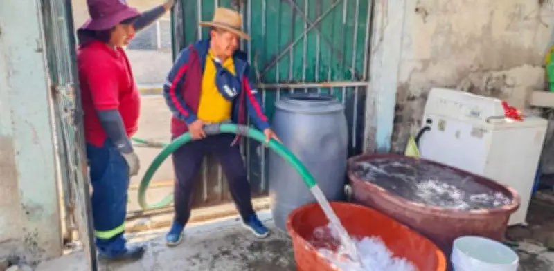 Chalco implementa operativo de tandeo ante falta de agua en colonias por mantenimiento de pozo
