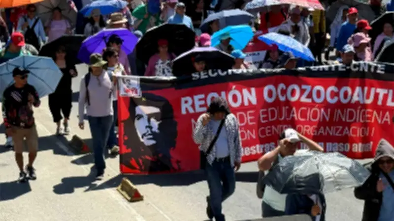 CNTE inicia paro de 48 horas en Chiapas y amenaza con escalar a nivel nacional