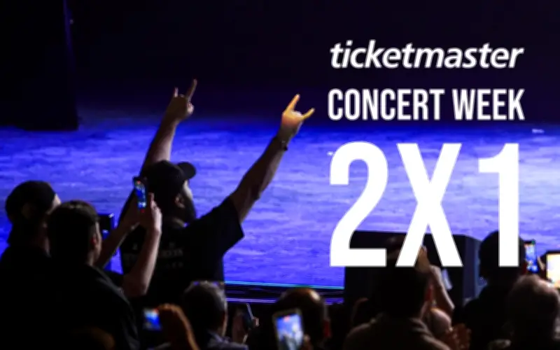 Concert Week de Ticketmaster: Oferta 2x1 en Conciertos con Tarjeta Banamex