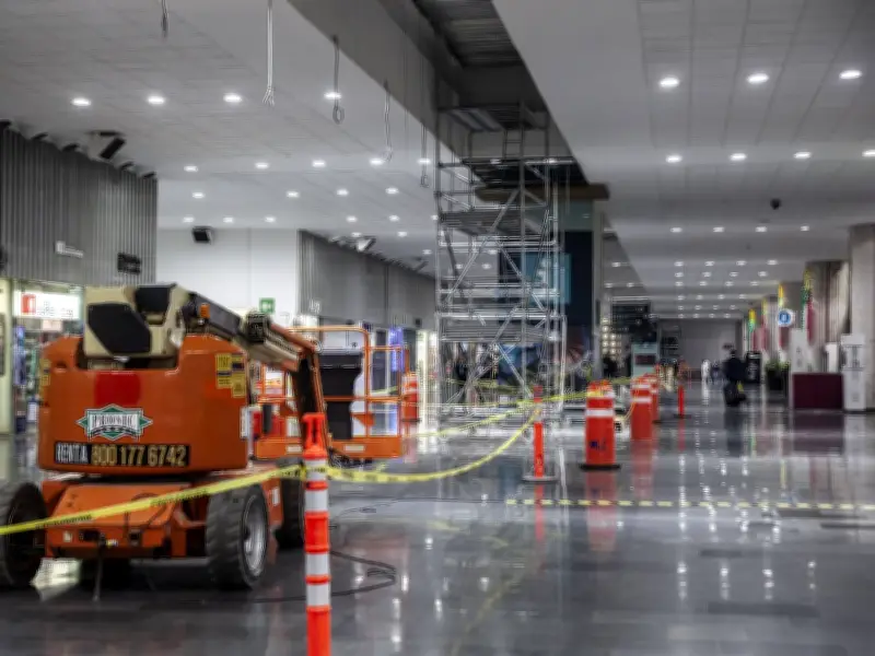 Denuncian hundimientos y acoso laboral en AICM por obras para Mundial 2026