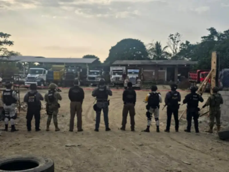 Desarticulan centro logístico del Cártel de Sinaloa en Chiapas con arsenal y vehículos