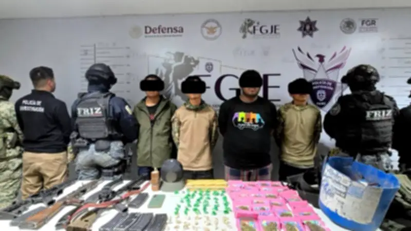 Desarticulan célula criminal en Tepechitlán tras ataque a policías de Zacatecas