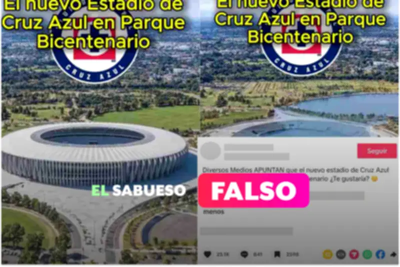Desmienten construcción de estadio de Cruz Azul en Parque Bicentenario de CDMX