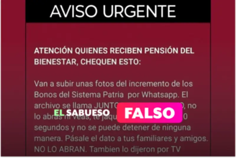 Desmienten que imágenes 'Juntos por el pueblo' hackeen celulares de pensionados