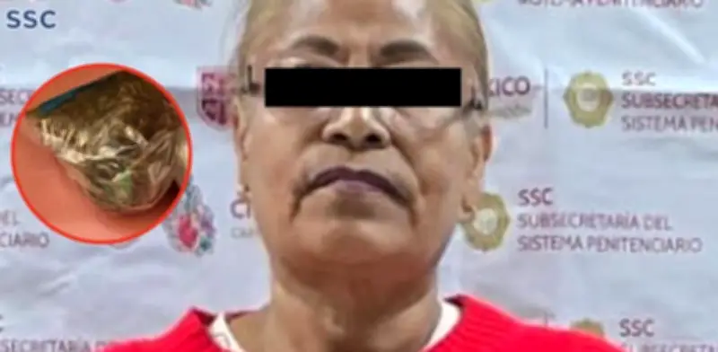 Detienen a mujer de 59 años con marihuana oculta en su ropa interior en Reclusorio Oriente