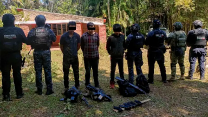 Detienen a tres presuntos narcos del Cártel Chiapas-Guatemala tras enfrentamiento en Ocuilapa