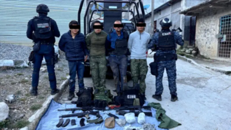Detienen en Chiapas a cuatro presuntos del CJNG por amenazas en lengua tsotsil