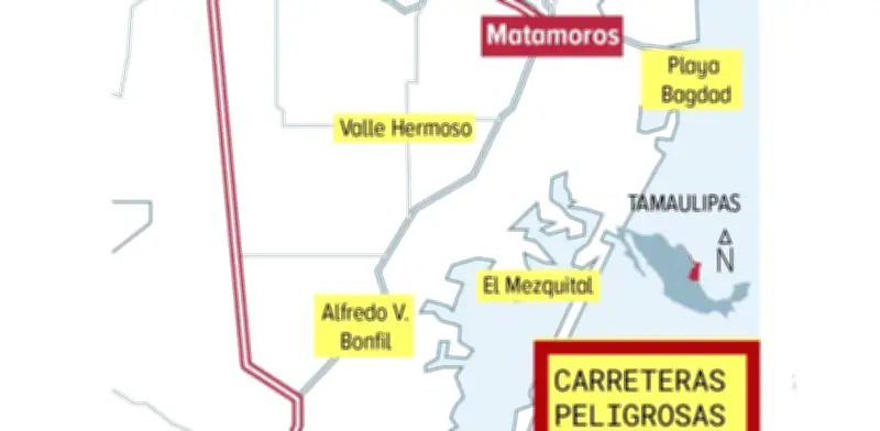 Dos rutas clave de Tamaulipas bajo control criminal por tráfico de drogas y migrantes