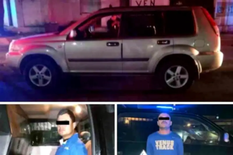 Dos sujetos detenidos tras accidente con camioneta robada en la ciudad