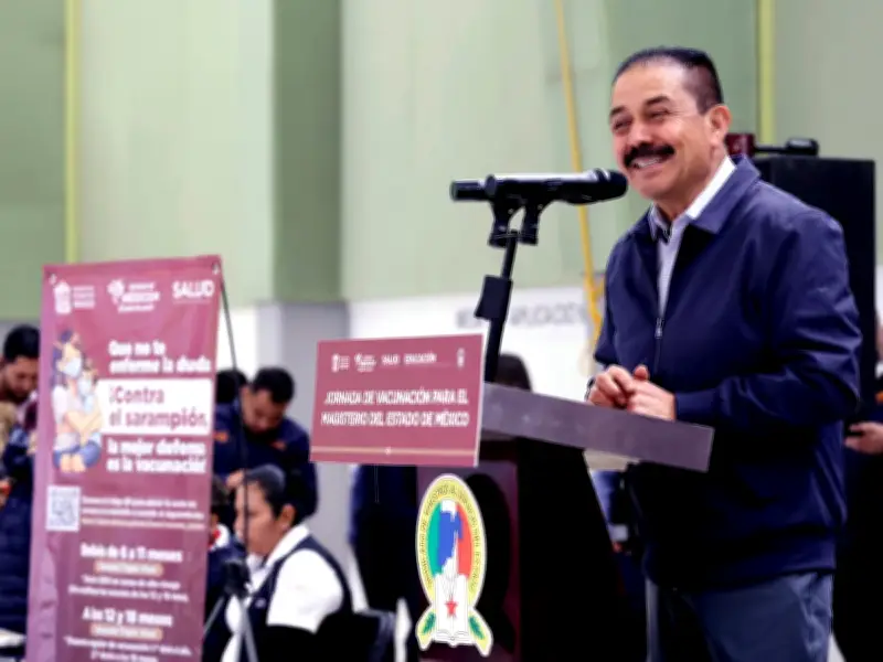 Edomex inicia campaña de vacunación contra sarampión para más de 100 mil docentes