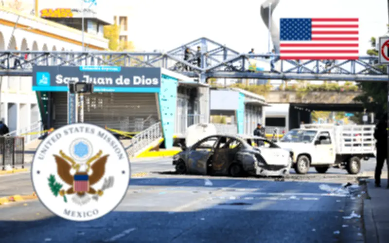 Embajada de EU mantiene alerta de seguridad en México por operativos y bloqueos