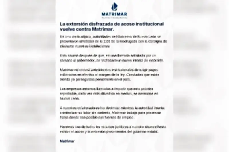 Empresa Pedrera Acusa Hostigamiento Estatal por Proyecto en Nuevo León