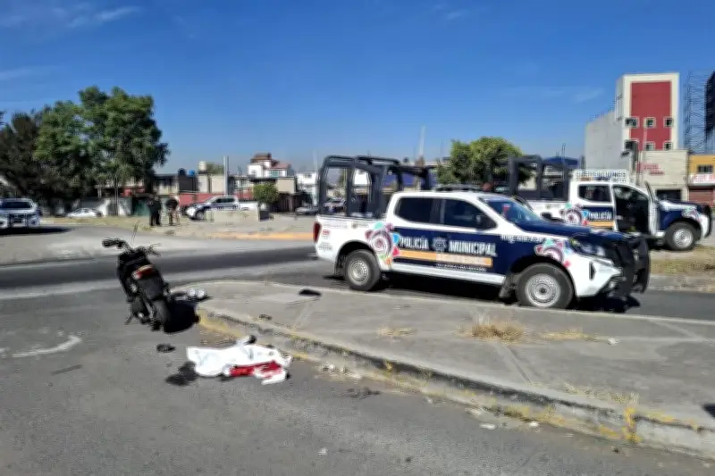 Fallece motociclista tras derrapar en Ecatepec; autoridades investigan el accidente