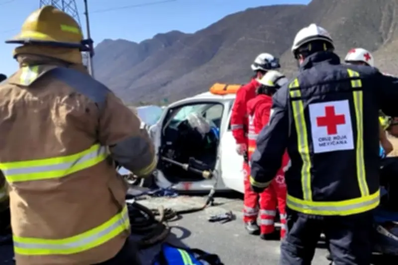 Fallece una persona tras violento choque en la autopista a Saltillo