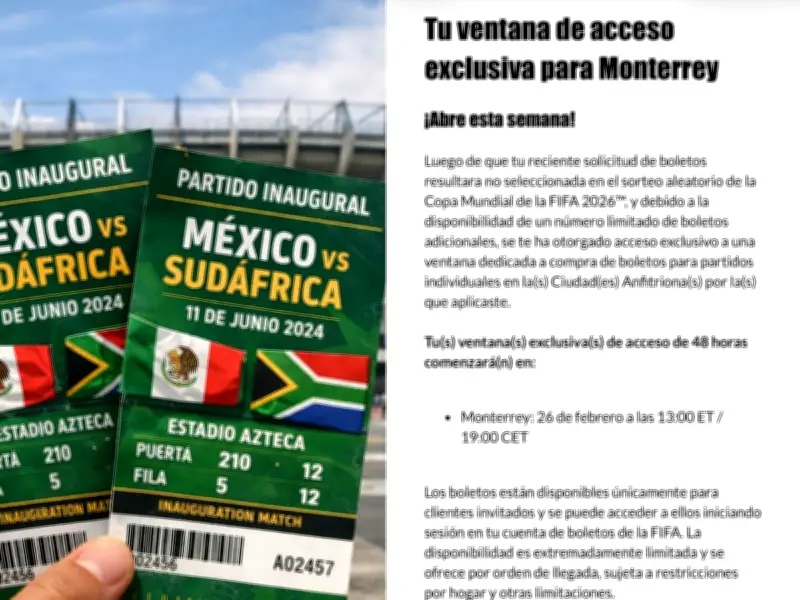 FIFA otorga nueva oportunidad de compra de boletos para el Mundial 2026 vía correo electrónico