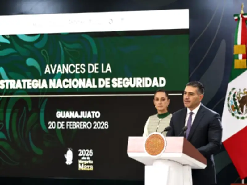 García Harfuch reporta avances en seguridad en Guanajuato con 4,400 detenidos y 6,400 armas incautadas