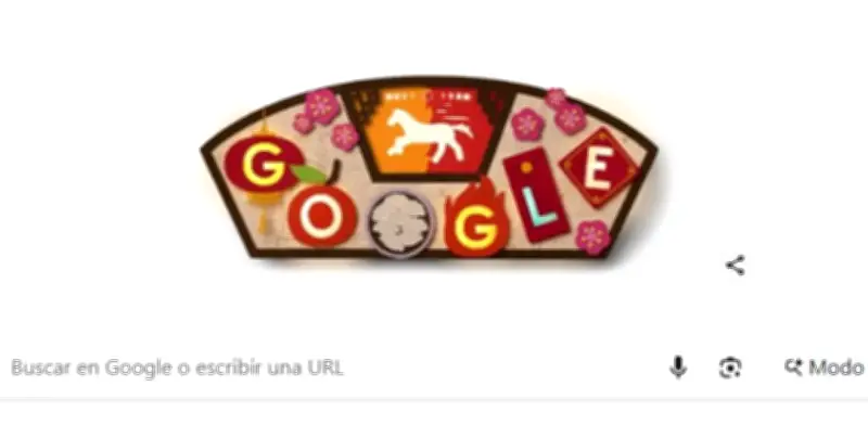 Google celebra el Año Nuevo Chino 2026 con un doodle especial del Caballo de Fuego
