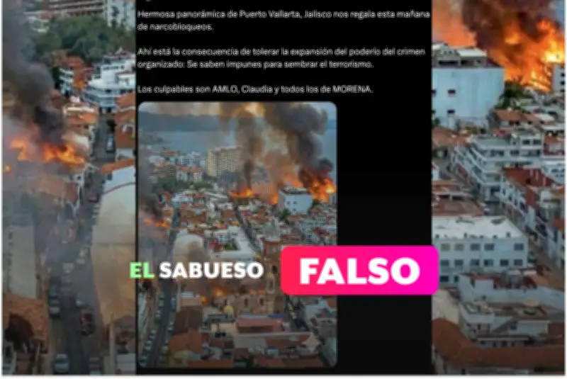 Imagen viral de incendios en Puerto Vallarta es falsa: fue creada con inteligencia artificial