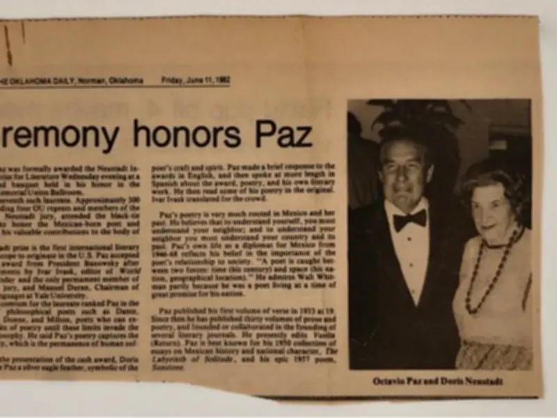 INBAL y Cencropam avanzan en conservación del archivo de Octavio Paz y Marie José Tramini