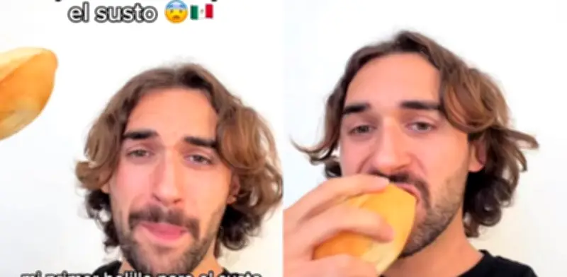 Influencer alemán vive su primer sismo en CDMX y descubre la tradición del bolillo pa'l susto