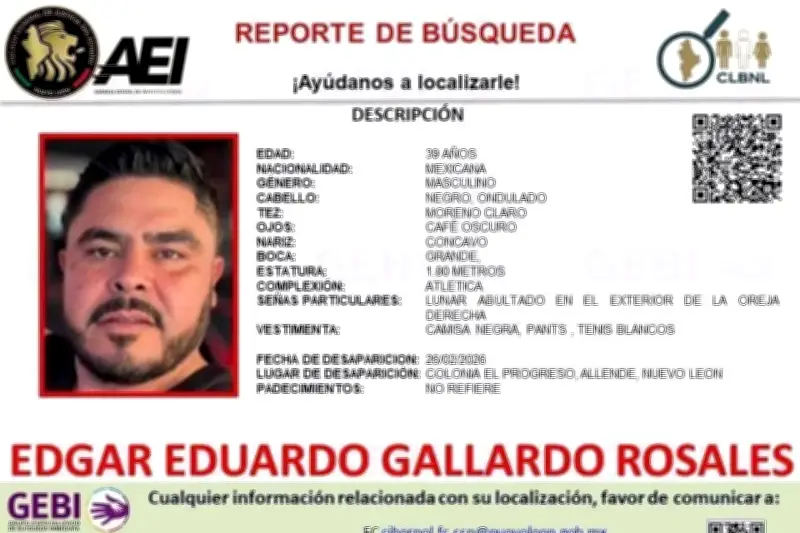 Intensa búsqueda por hombre desaparecido en Allende, Nuevo León