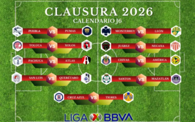 Jornada 6 del Clausura 2026: Horarios y dónde ver el Clásico Nacional en vivo