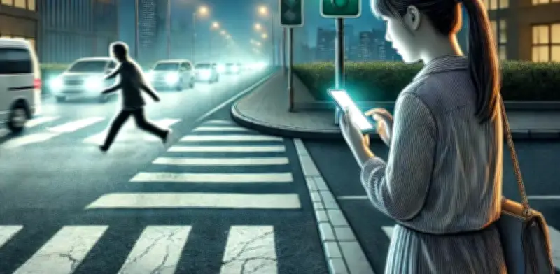 Joven casi es atropellada en Malasia por cruzar distraída con su celular