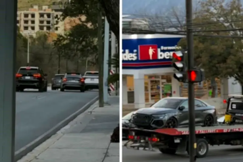 Joven es grabado realizando arrancones en San Pedro y sufre aparatoso choque