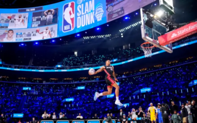 Keshad Johnson del Heat se corona campeón del Concurso de Clavadas de la NBA