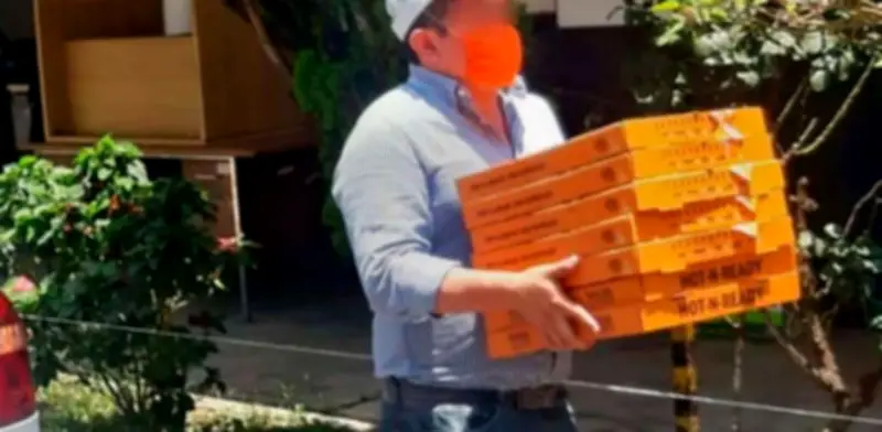 Little Caesars dona 100 pizzas a policías de Tlalpan en reconocimiento a su labor durante la pandemia