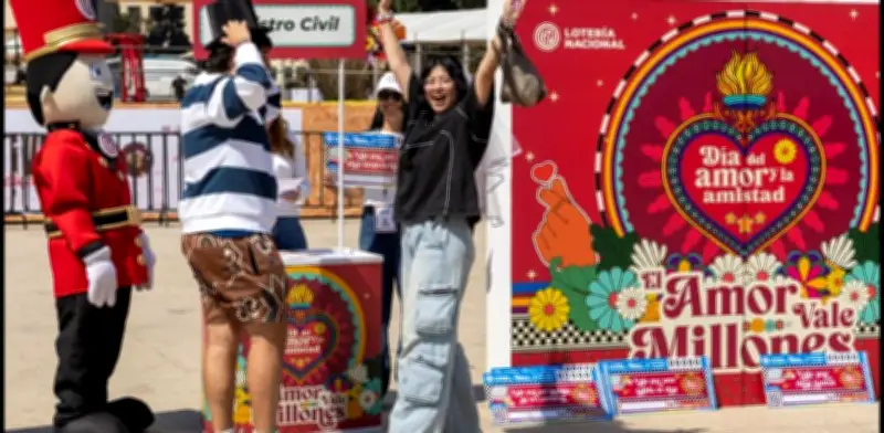 Lotería Nacional celebra Día del Amor con kermés y sorteo millonario en CDMX