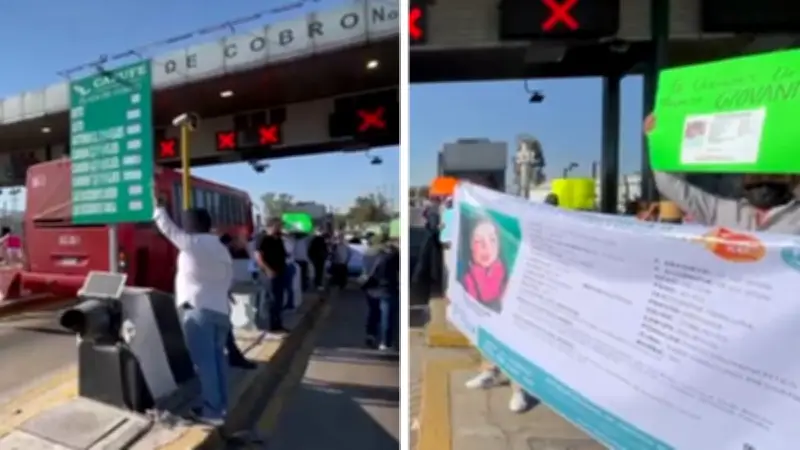 Manifestantes toman caseta de Tepotzotlán exigiendo localización de mujer desaparecida