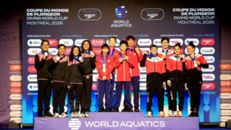 México conquista la plata en equipo mixto de la Copa Mundial de Clavados Montreal 2026