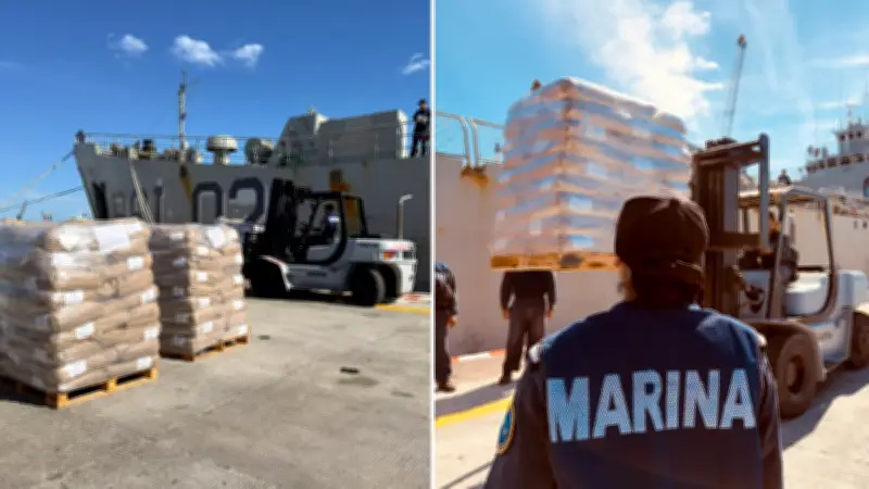 México despliega ayuda humanitaria a Cuba con más de 800 toneladas en buques de la Armada