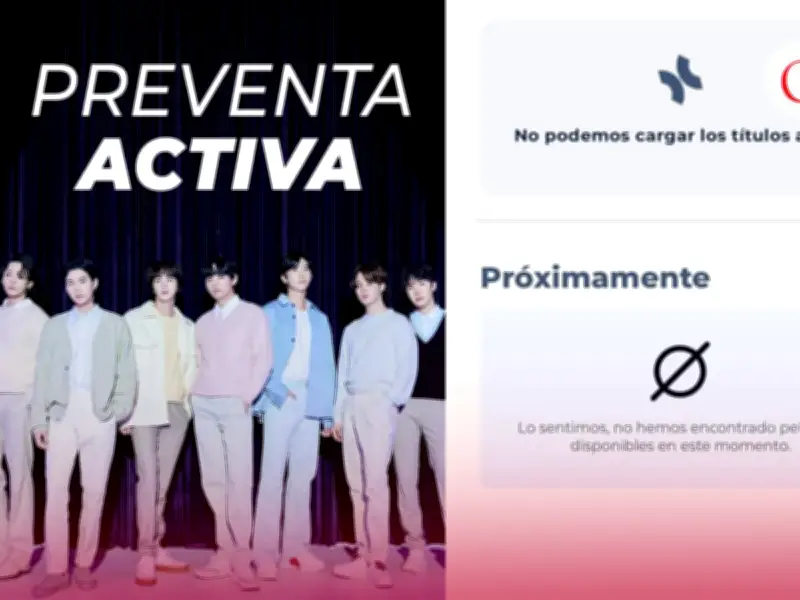 Preventa de BTS World Tour ARIRANG en cines mexicanos enfrenta fallas técnicas en aplicaciones