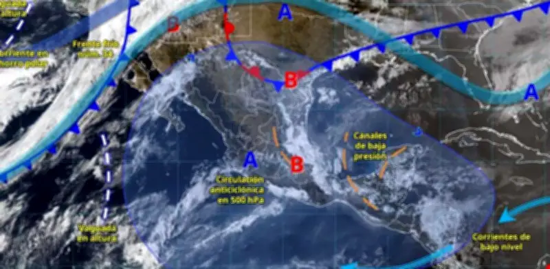 Pronóstico del Clima en México: Frente Frío 34 Causará Nevadas y Lluvias Intensas