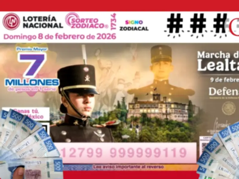 Resultados del Sorteo Zodiaco 1734 de la Lotería Nacional del 8 de febrero de 2026