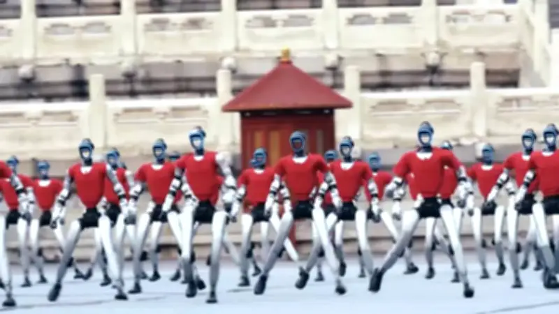 Robots humanoides ejecutan kung fu en el Templo del Cielo de Pekín en espectacular demostración