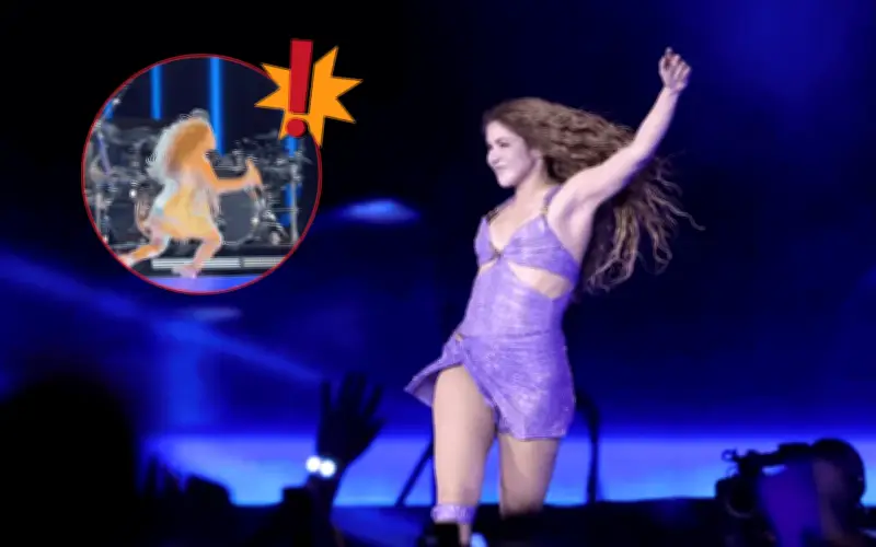 Shakira Sufre Caída en Escenario Durante Concierto en El Salvador y Se Hace Viral