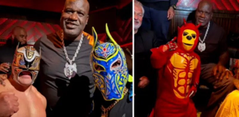 Shaquille O'Neal deslumbra en CDMX con tenis y pasión por la lucha libre