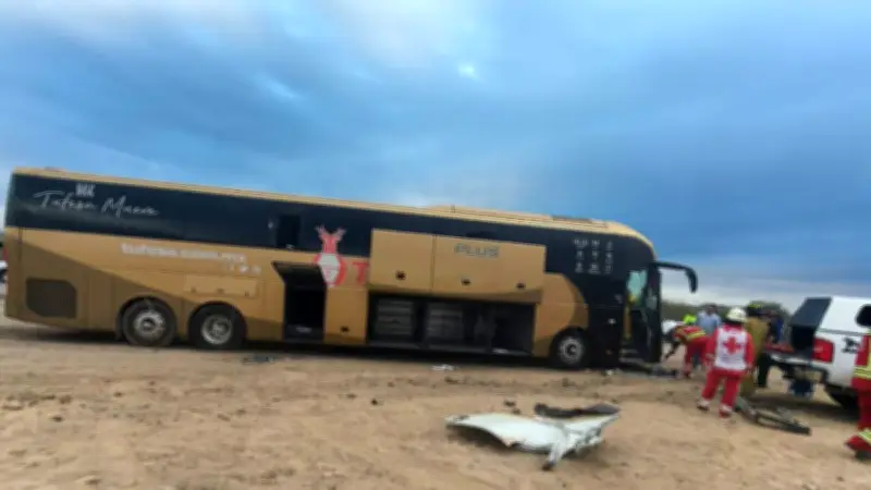 Tragedia en Sonora: Choque entre autobús y tractocamión deja cuatro fallecidos y 25 heridos