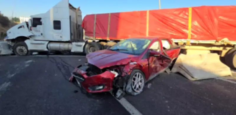Tráiler provoca carambola en Apizaco-Tlaxcala: 10 lesionados y caos vial